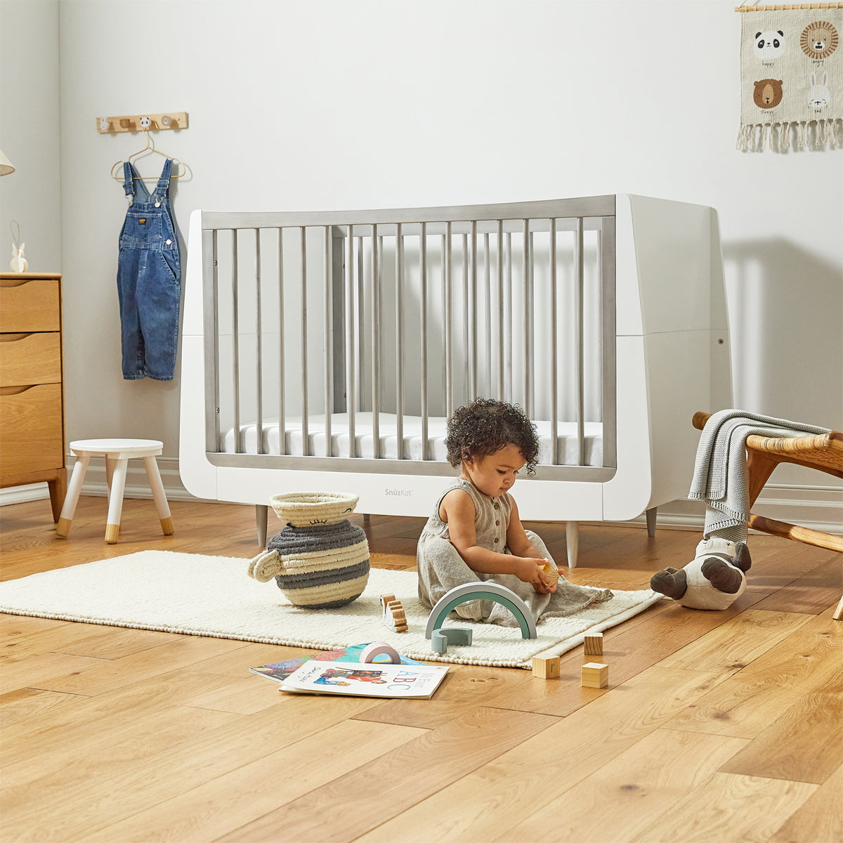 SnuzKot Skandi Cot Bed  - The Natural Edit - Silver Birch