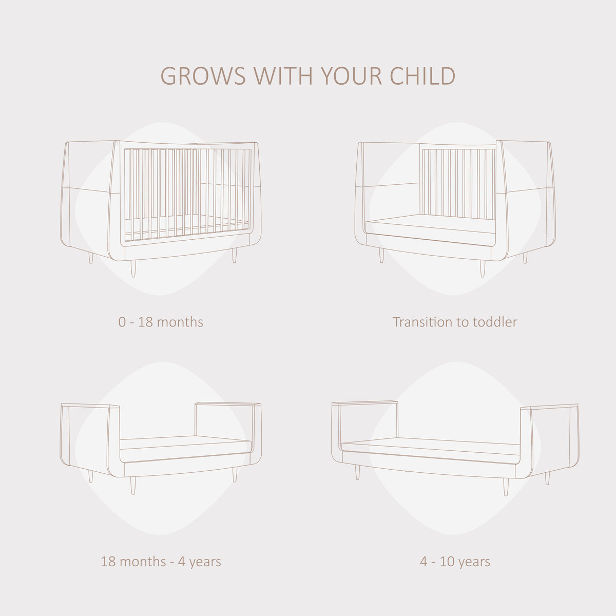 SnuzKot Skandi Cot Bed  - The Natural Edit - Walnut