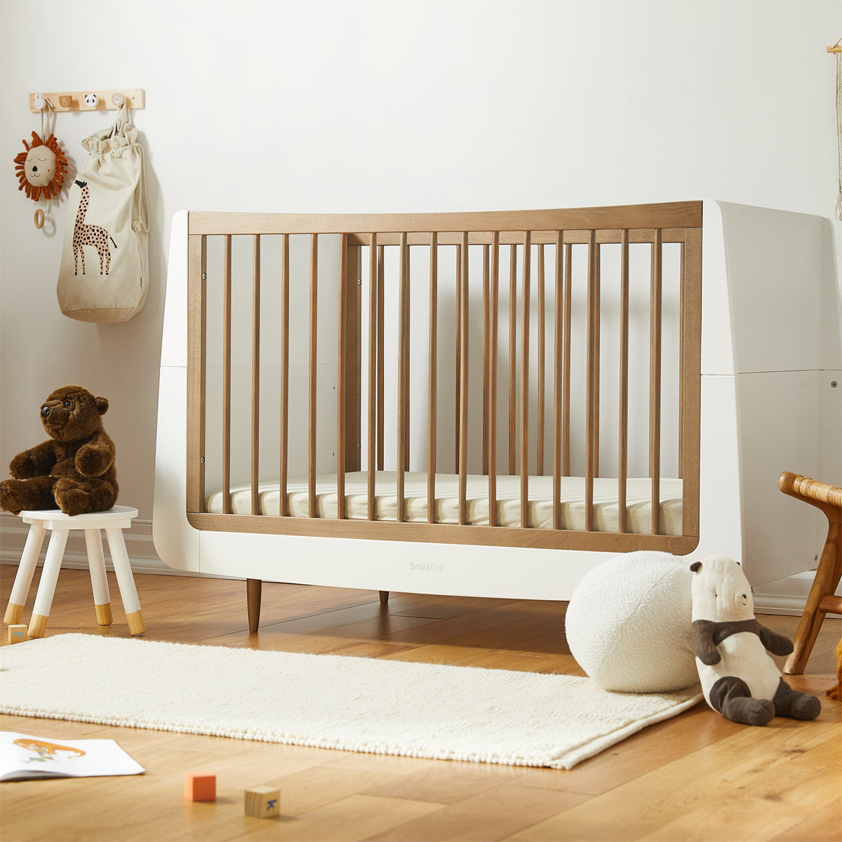 SnuzKot Skandi Cot Bed  - The Natural Edit - Walnut