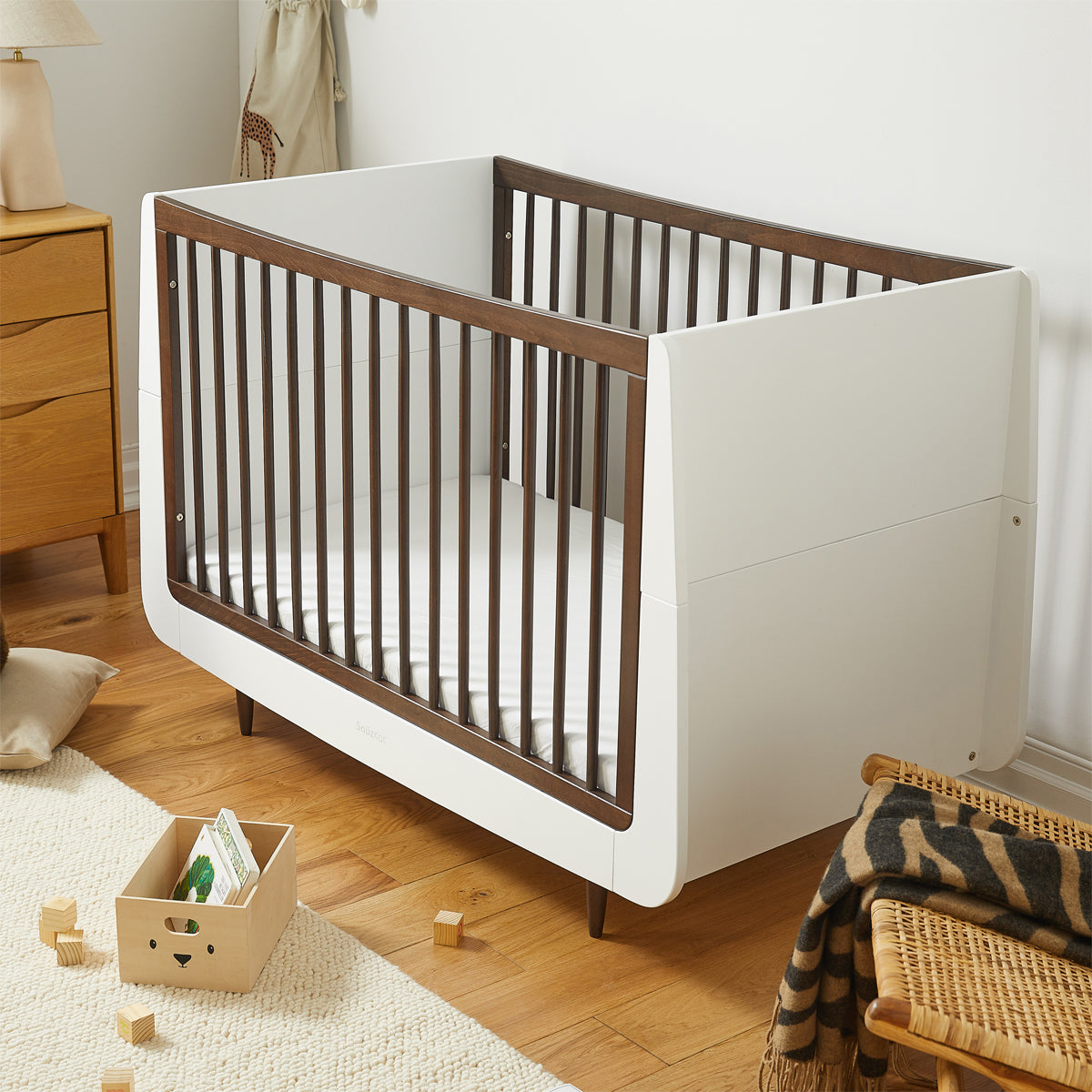 SnuzKot Skandi - The Natural Edit - 2 Piece Nursery Furniture Set - Ebony