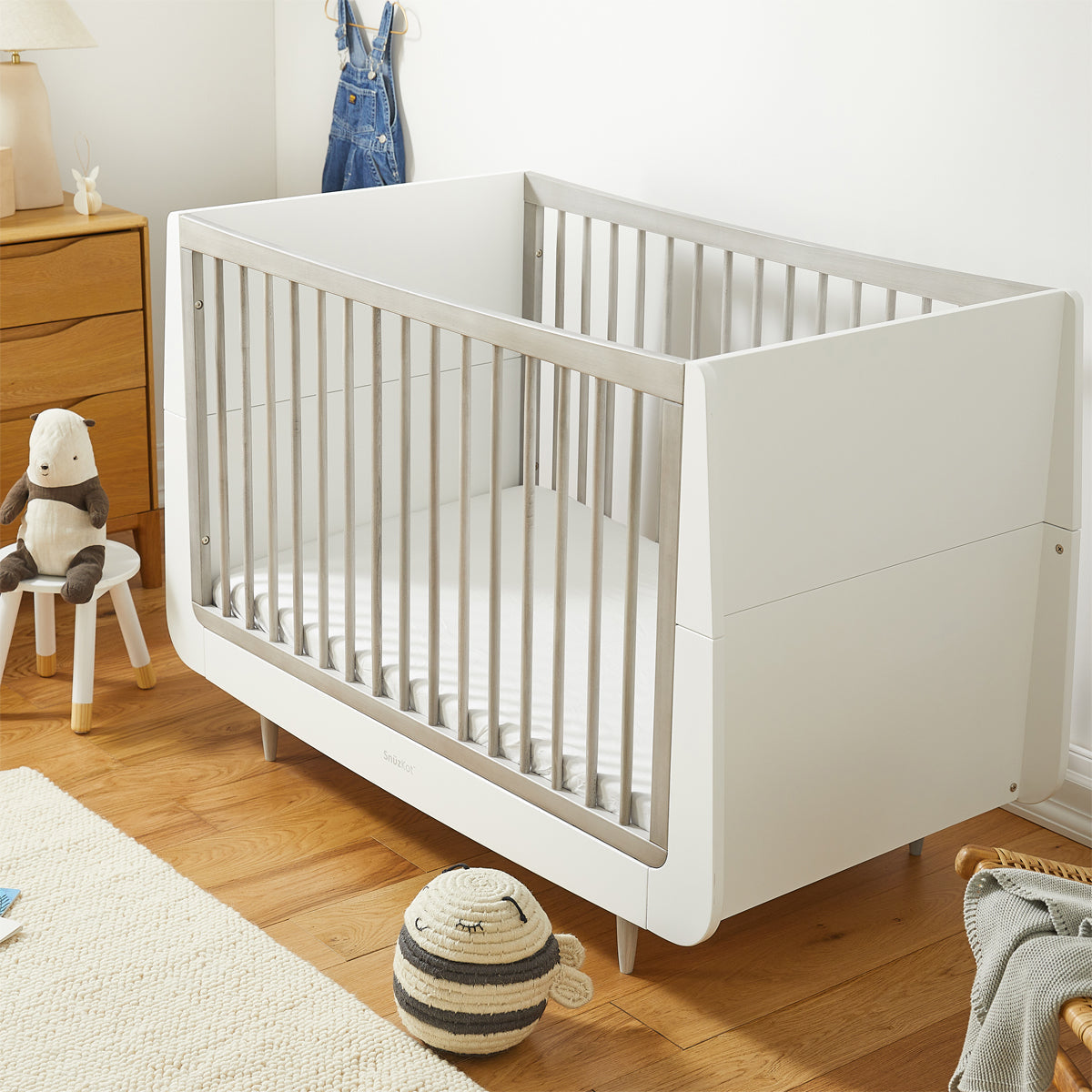 SnuzKot Skandi Cot Bed  - The Natural Edit - Silver Birch