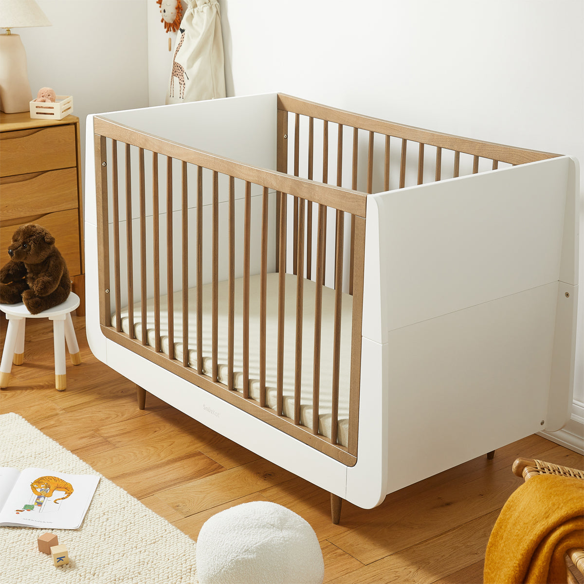 SnuzKot Skandi Cot Bed  - The Natural Edit - Walnut