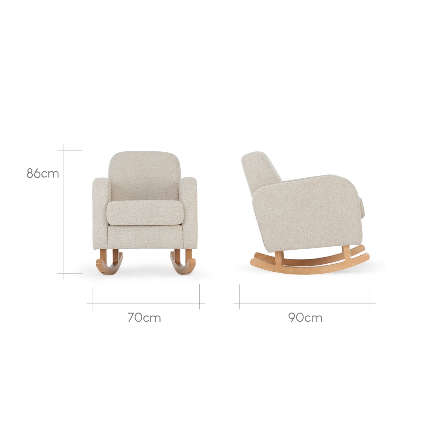 CuddleCo Etta Nursing Chair - Boucle Mushroom
