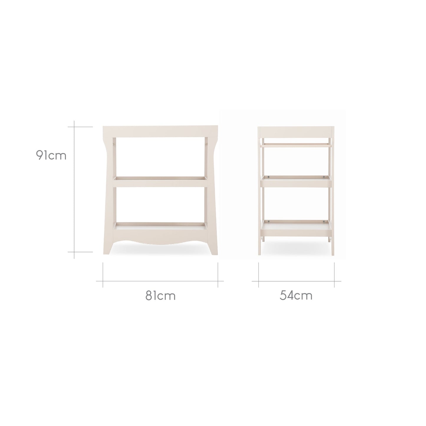 CuddleCo Clara Mini 2 Piece Changer and Cot Bed- Cashmere/Ash