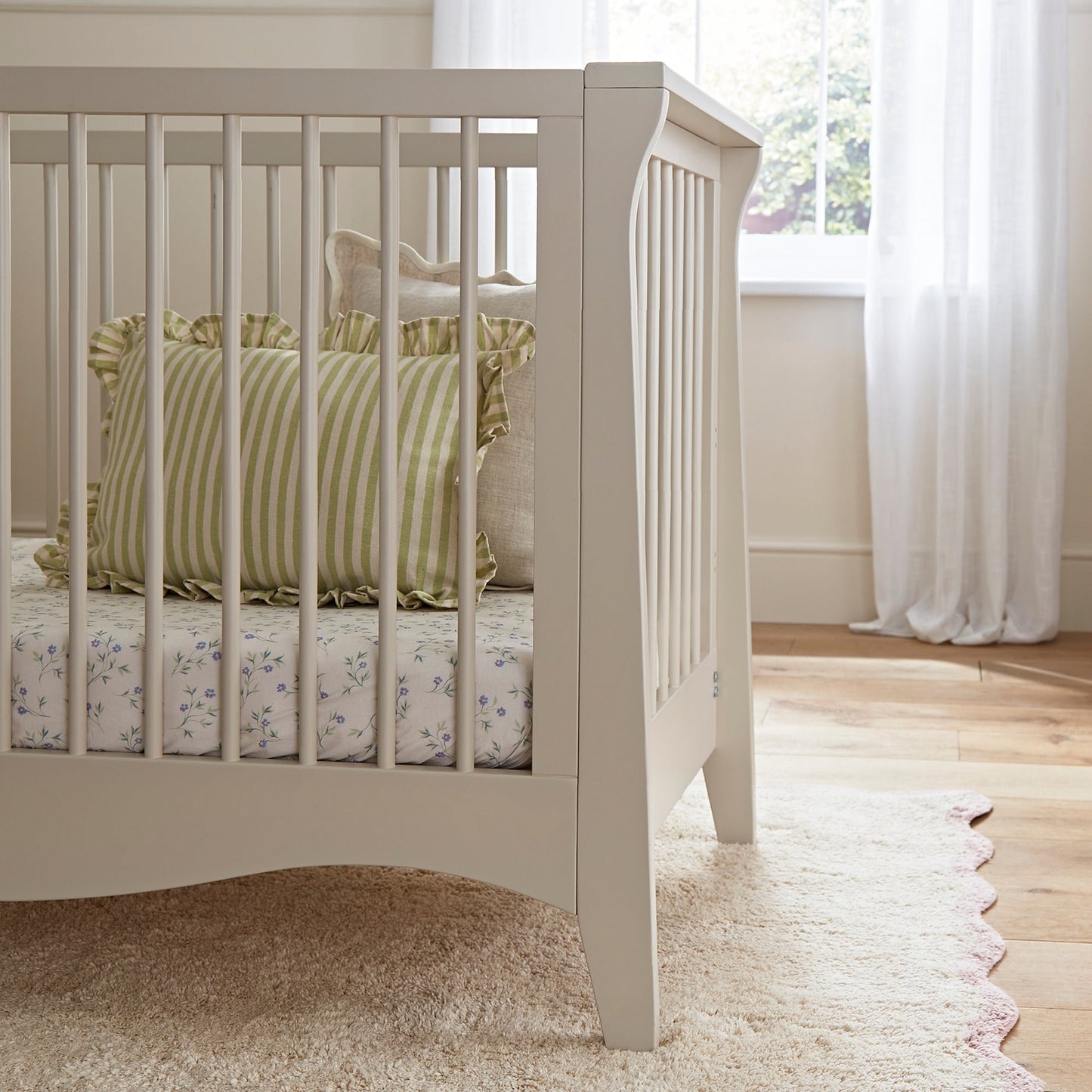 CuddleCo Clara Mini Cot Bed - Cashmere/Ash