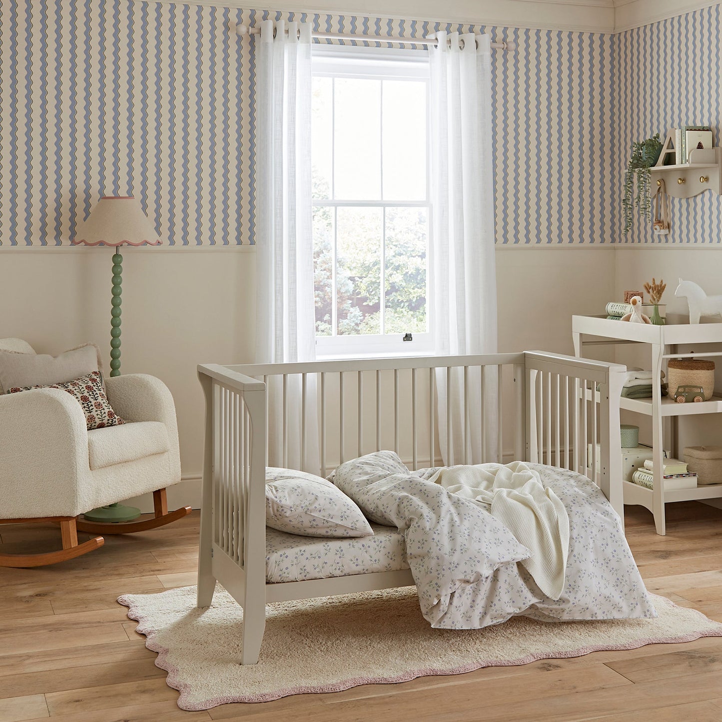 CuddleCo Clara Mini Cot Bed - Cashmere/Ash