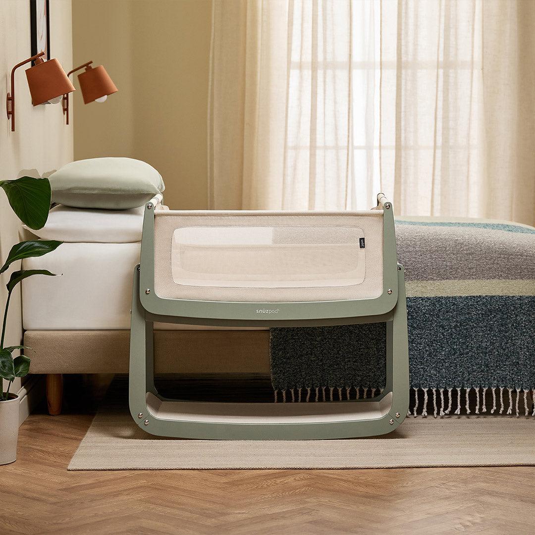 SnuzPod5 Bedside Crib - Sage